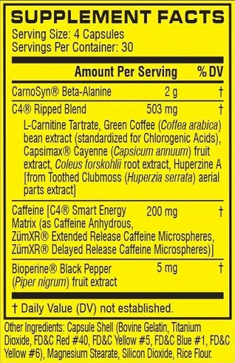 Cellucor C4 Ripped 30Serv. 120 Kapseln
