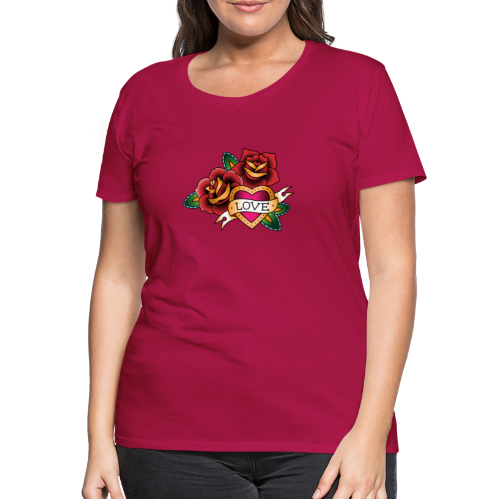 Frauen Premium T-Shirt - dunkles Pink