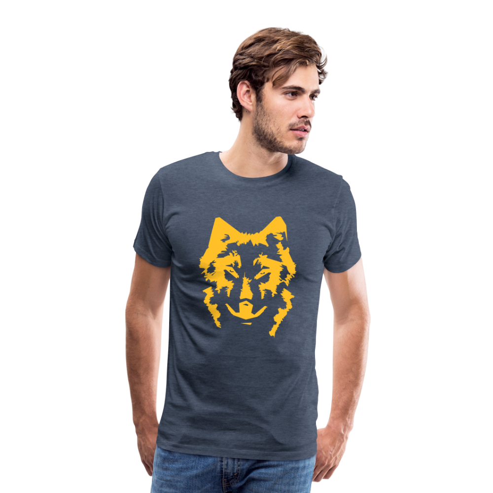 Männer Premium T-Shirt - Blau meliert
