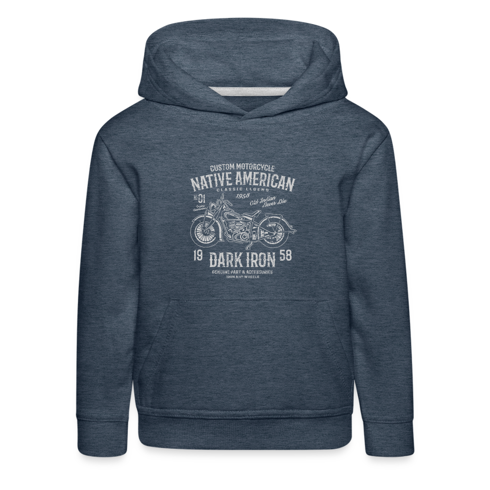 Kinder Premium Hoodie - Jeansblau