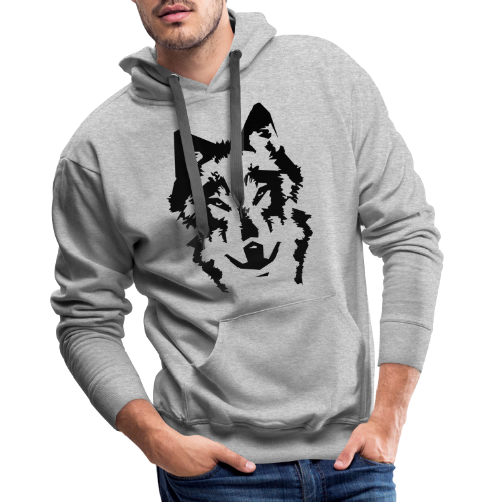 Männer Premium Hoodie - Grau meliert