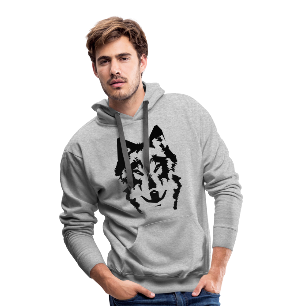 Männer Premium Hoodie - Grau meliert