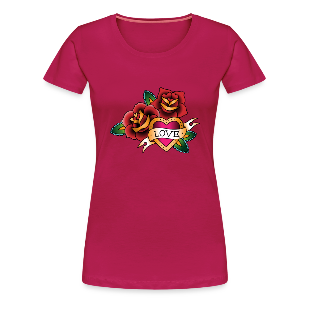 Frauen Premium T-Shirt - dunkles Pink