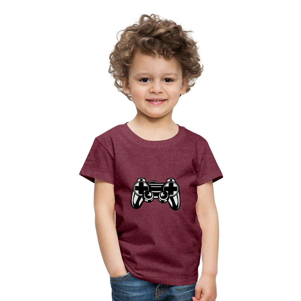 Kinder Premium T-Shirt - Bordeauxrot meliert