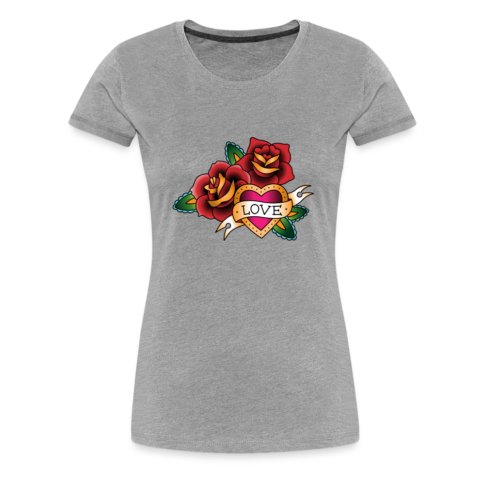 Frauen Premium T-Shirt - Grau meliert