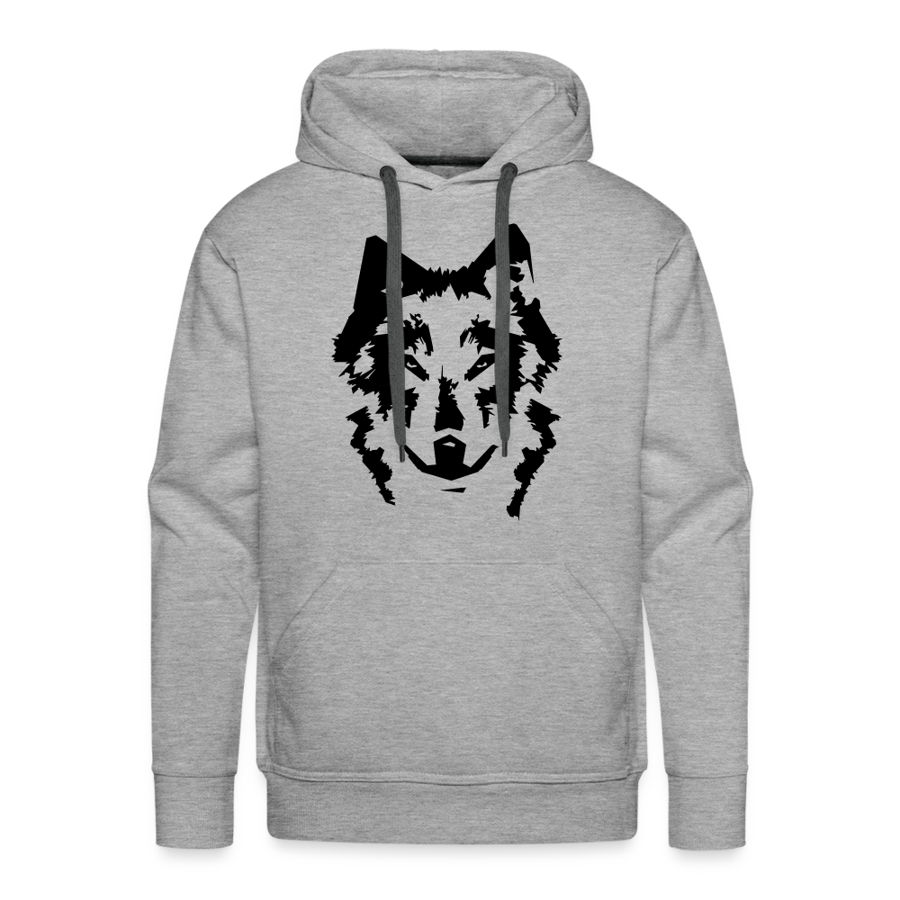 Männer Premium Hoodie - Grau meliert