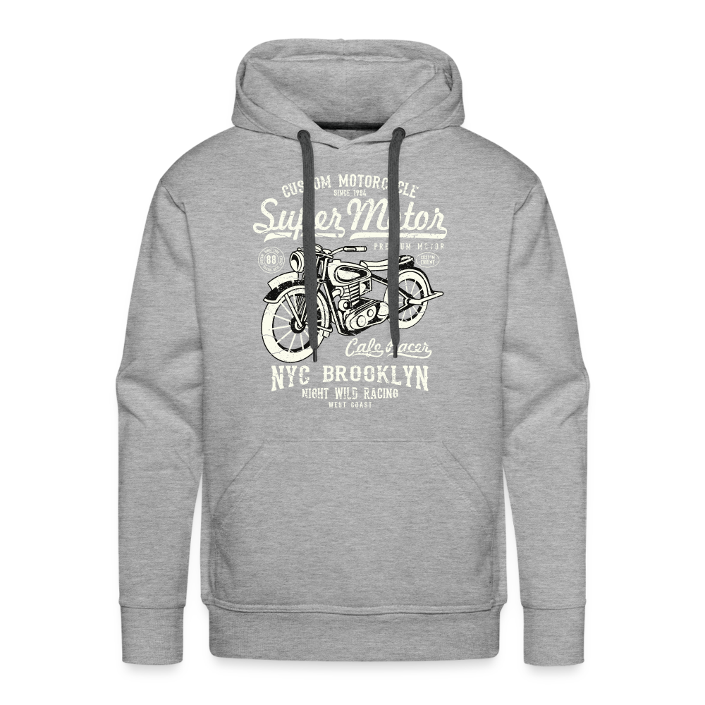 Männer Premium Hoodie - Grau meliert