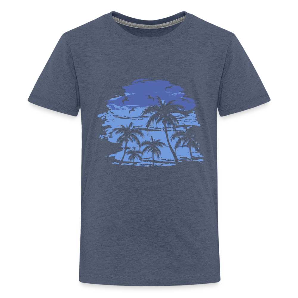 Teenager Premium T-Shirt - Blau meliert
