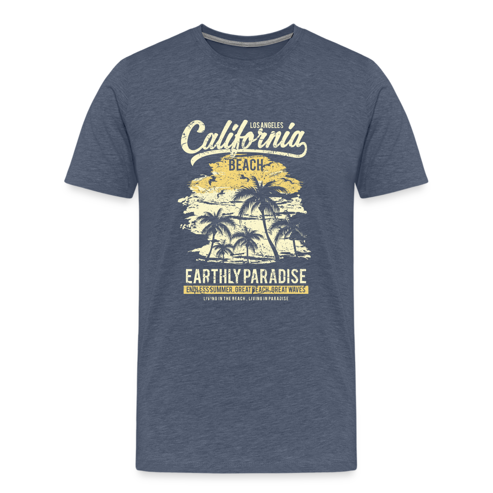 Männer Premium T-Shirt - Blau meliert