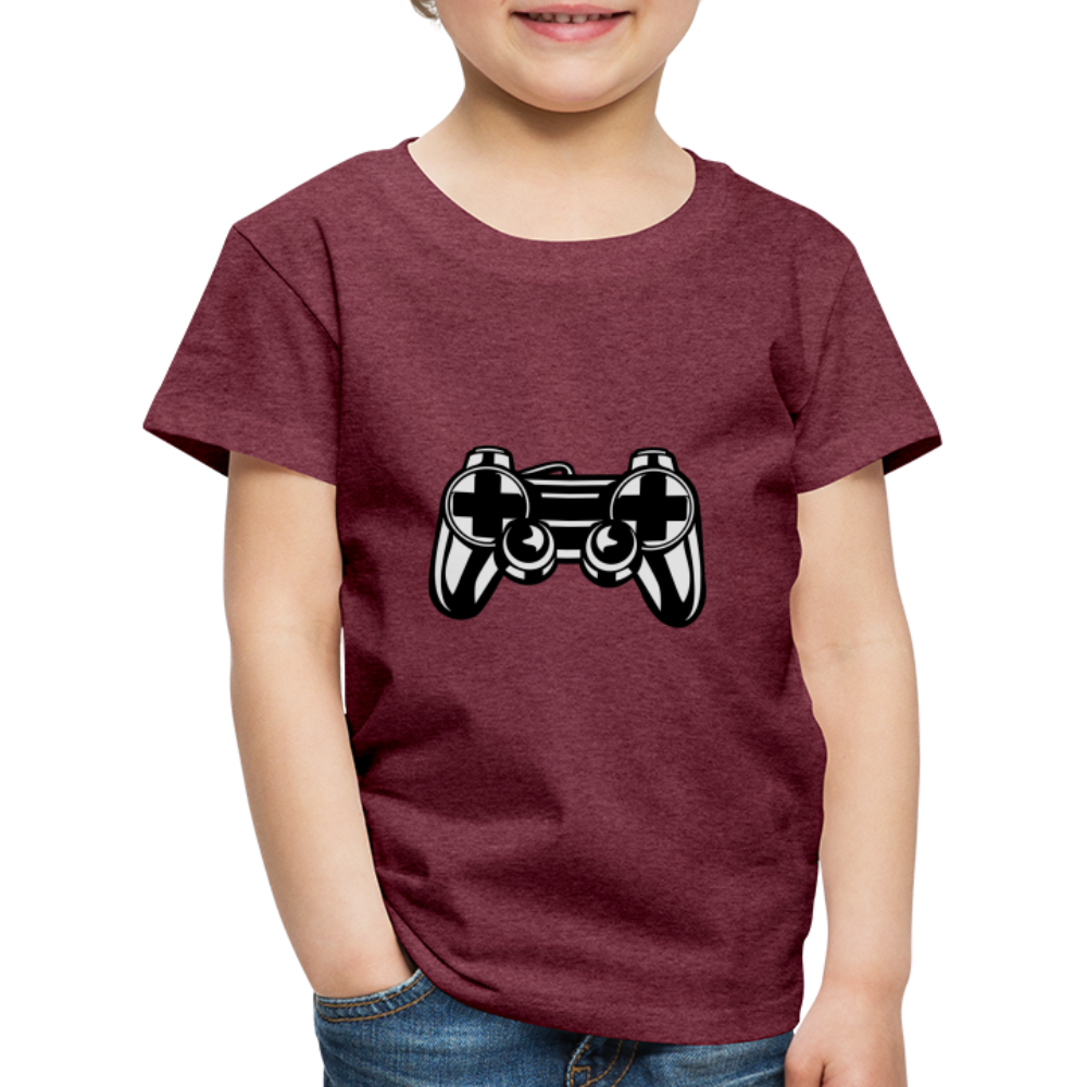 Kinder Premium T-Shirt - Bordeauxrot meliert
