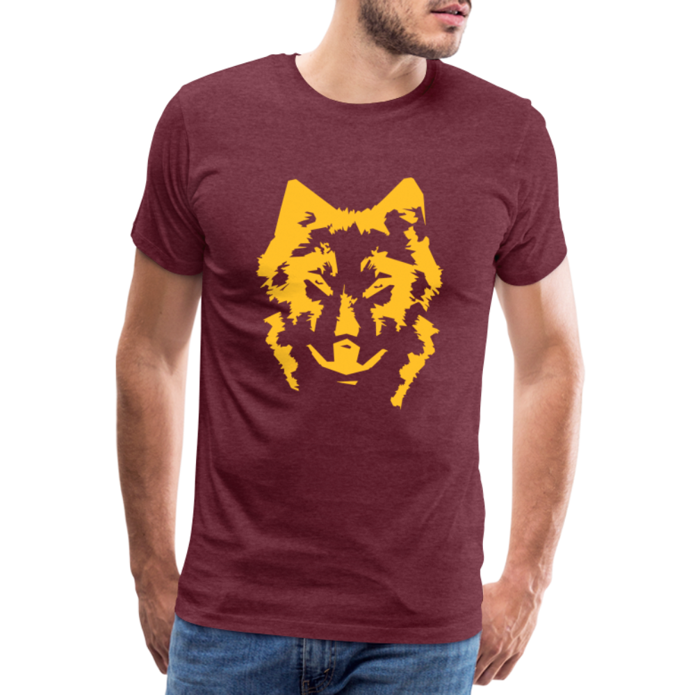 Männer Premium T-Shirt - Bordeauxrot meliert