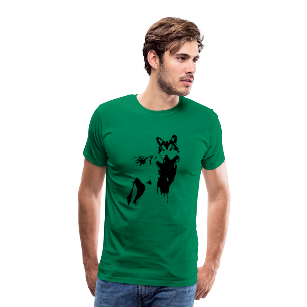 Männer Premium T-Shirt mit Wolf - Kelly Green
