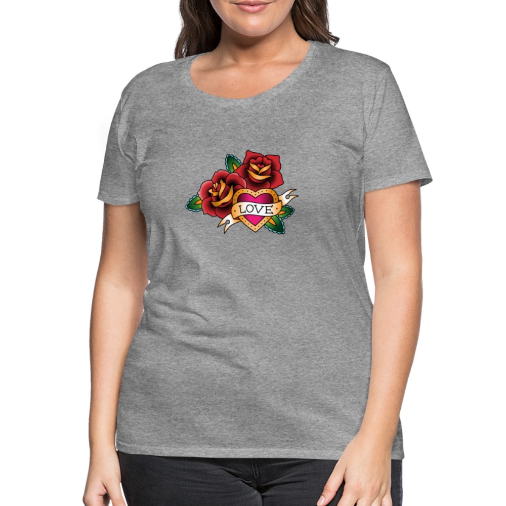 Frauen Premium T-Shirt - Grau meliert