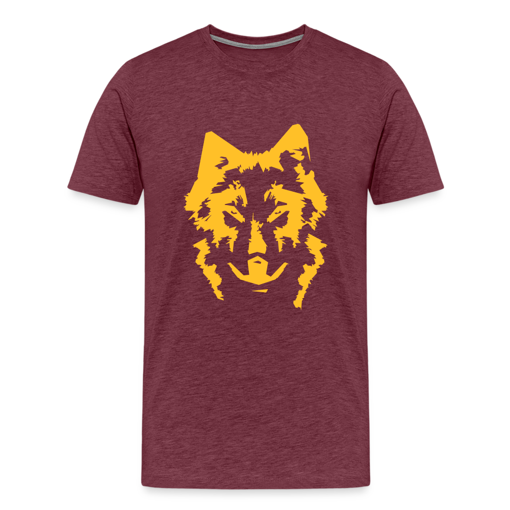 Männer Premium T-Shirt - Bordeauxrot meliert
