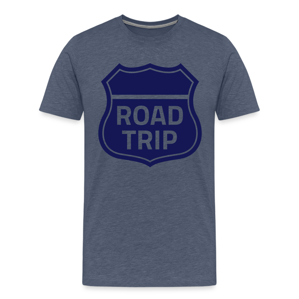 Männer Premium T-Shirt - Blau meliert