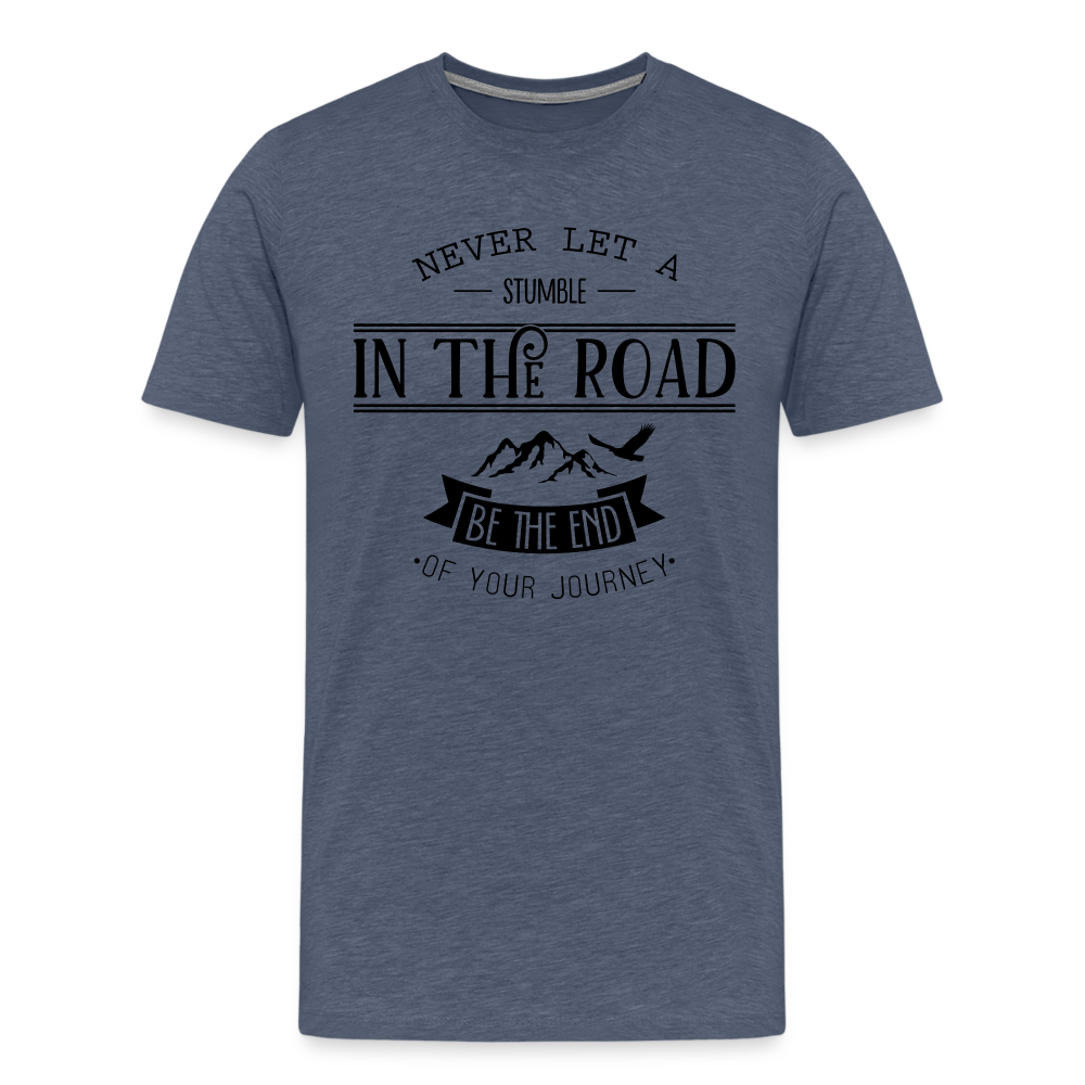 Männer Premium T-Shirt - Blau meliert