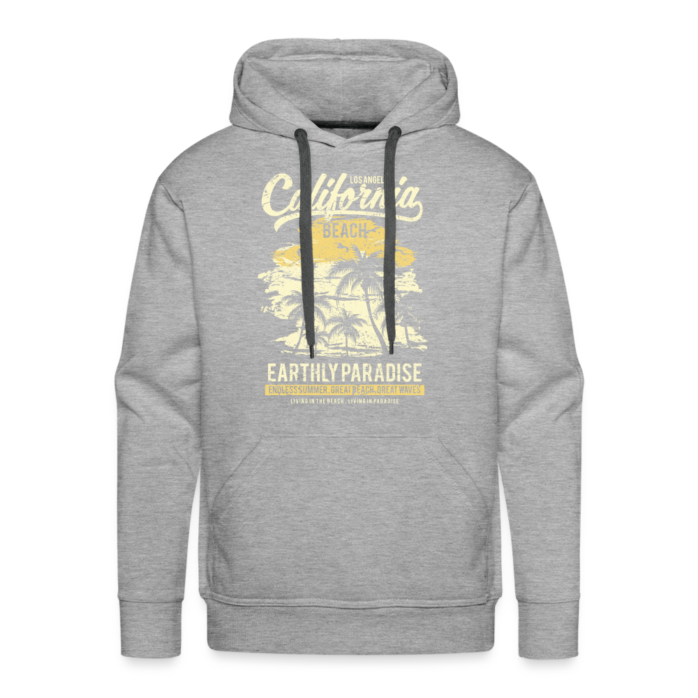 Männer Premium Hoodie - Grau meliert