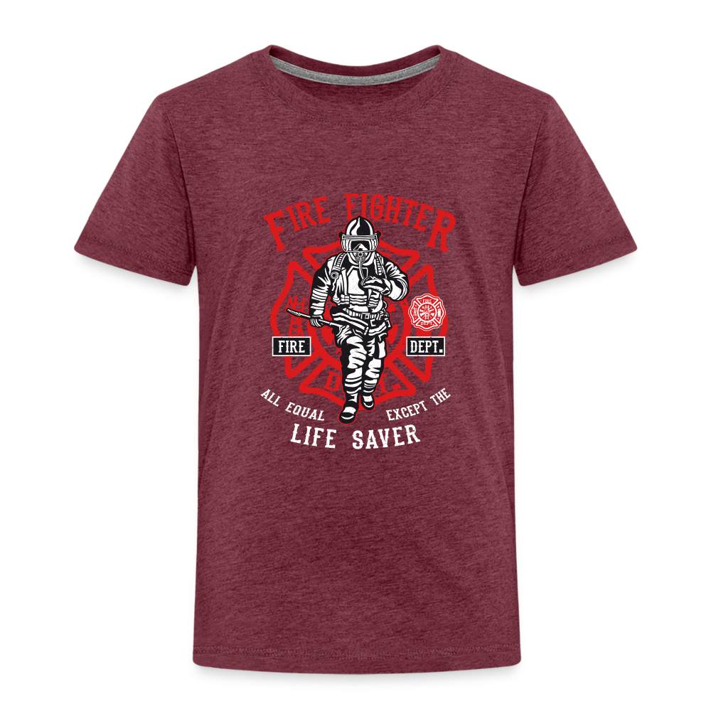 Kinder Premium T-Shirt - Bordeauxrot meliert