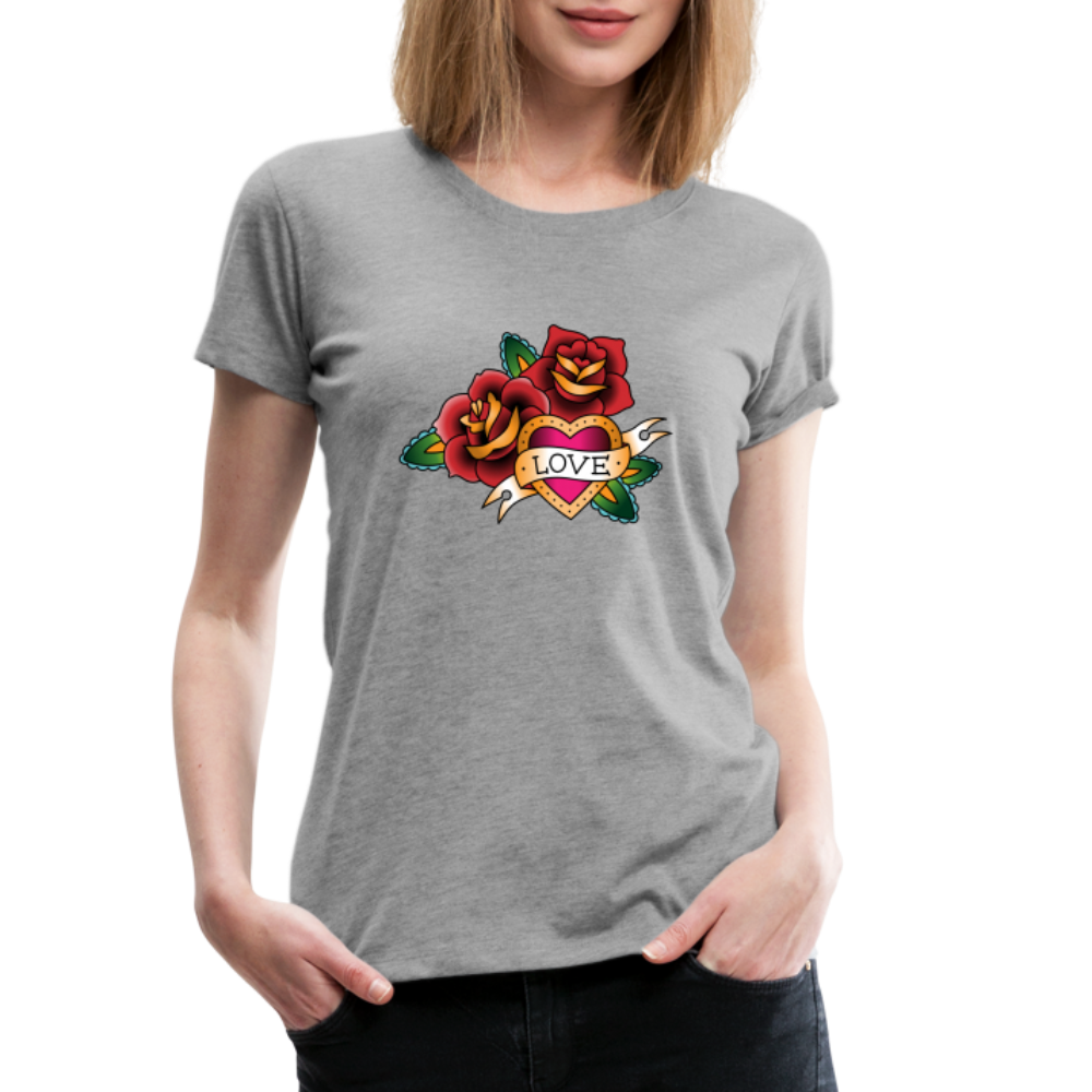 Frauen Premium T-Shirt - Grau meliert