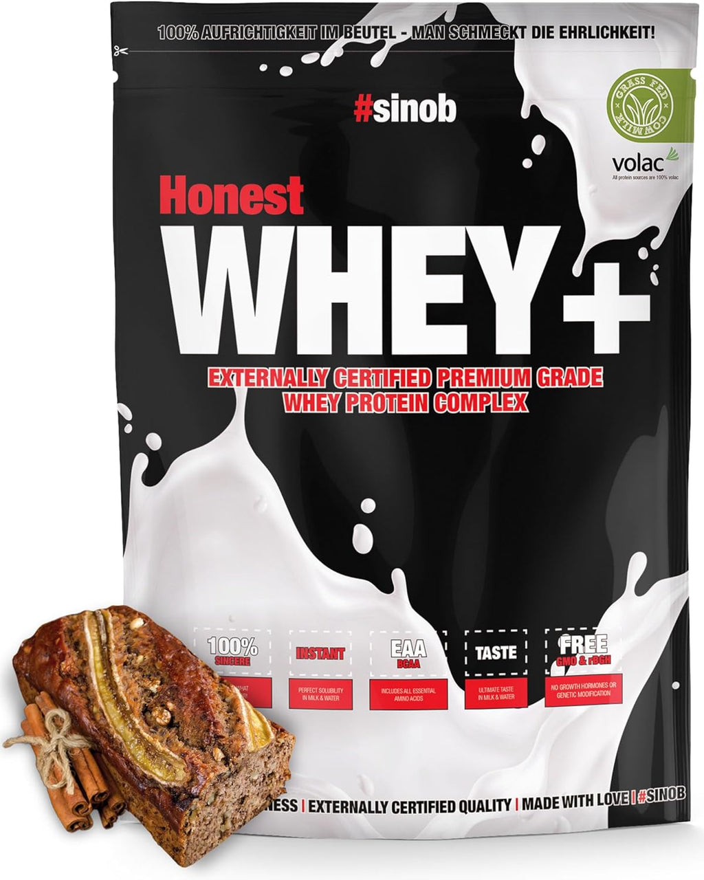 Sinob Honest Whey+ 1000g/ 820g - Reinmark-Shop