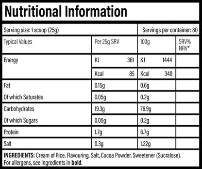 Trained by JP Nutrition Cream of Rice 2000g