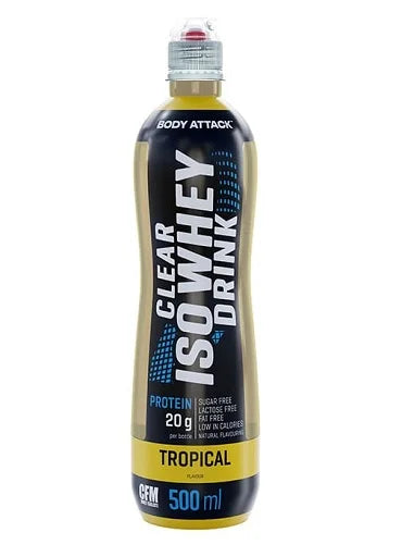 Body Attack Clear Iso Whey Drink 12 x 500ml - Reinmark-Shop