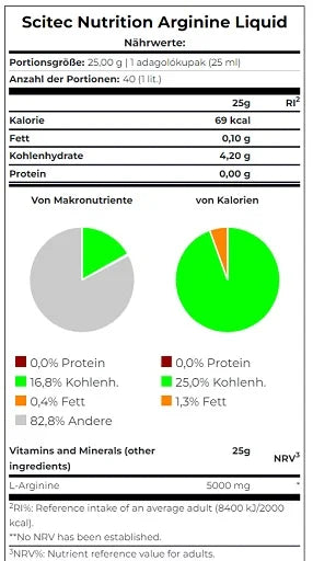 Scitec Liquid Arginine 1000ml Orange-Passionfruit - Reinmark-Shop