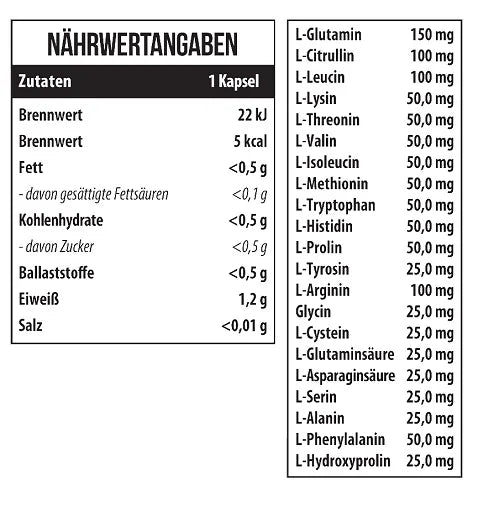 MST - 21 Amino Acids 120 Kapseln - Reinmark-Shop
