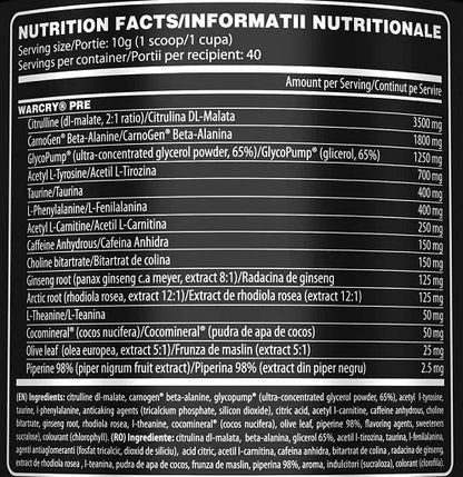 Genius Nutrition Warcry Pre 400g