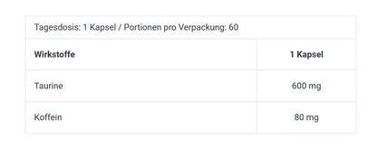 BioTech Caffeine + Taurine 60 Kapseln