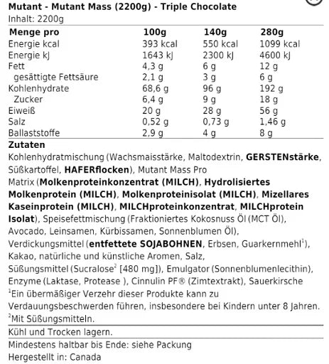 Mutant Mass - 6,8kg - Reinmark-Shop