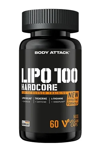 Body Attack LIPO 100-HARDCORE - 60 Caps - Reinmark-Shop