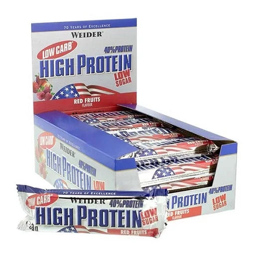 Weider Low Carb High Protein 40% Riegel 24x50g - Reinmark-Shop