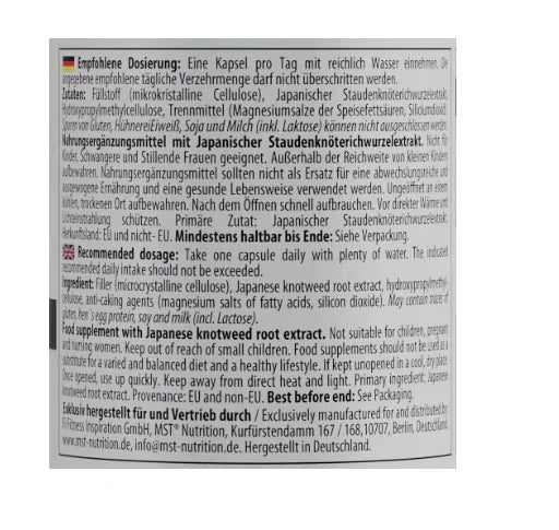 MST - Resveratrol 150mg 60 Kapseln