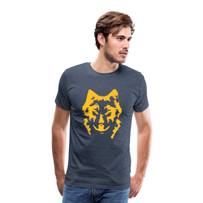 Männer Premium T-Shirt - Blau meliert