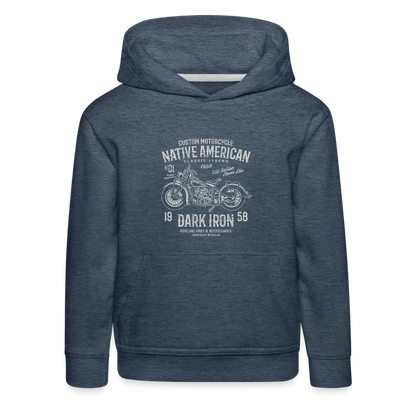 Kinder Premium Hoodie - Jeansblau
