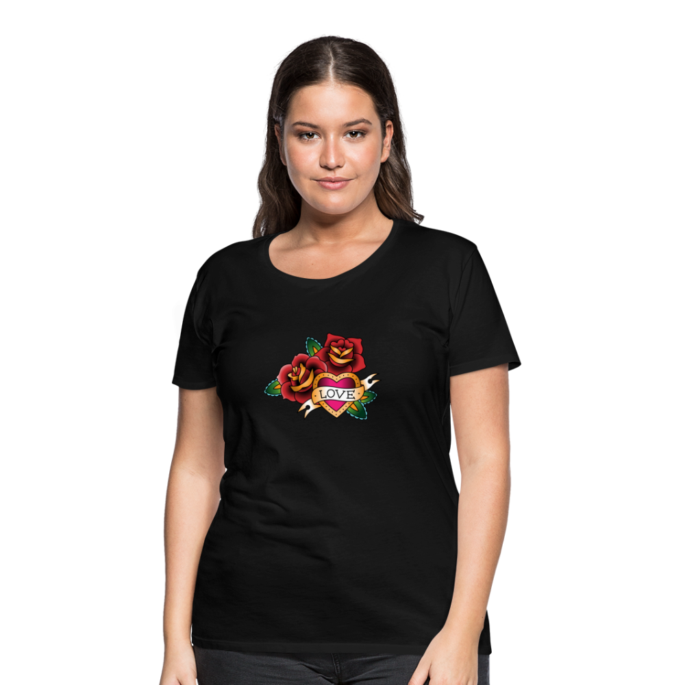 Frauen Premium T-Shirt mit Rosen Motiv