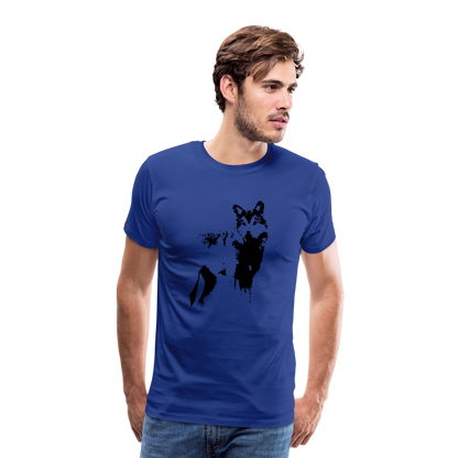 Männer Premium T-Shirt mit Wolf - Königsblau
