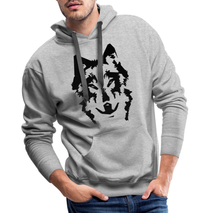 Männer Premium Hoodie - Grau meliert