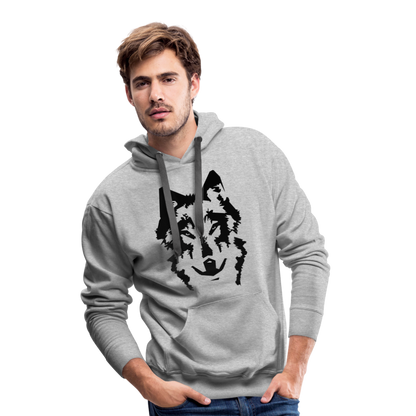 Männer Premium Hoodie - Grau meliert