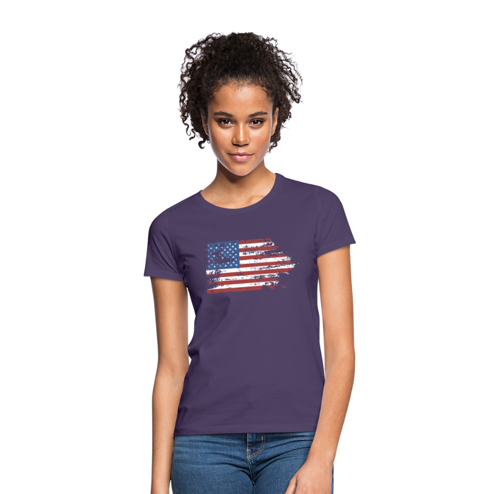 Frauen T-Shirt mit Amerika Flagge