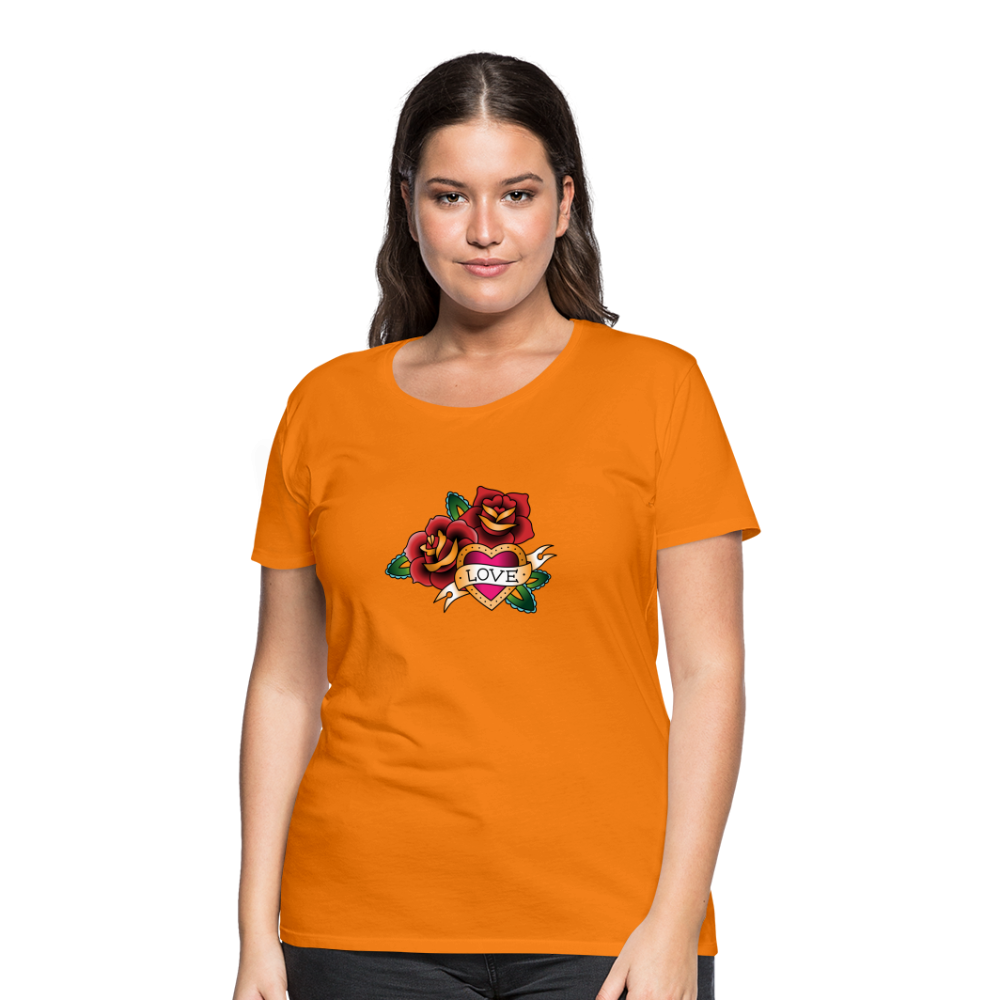 Frauen Premium T-Shirt mit Rosen Motiv