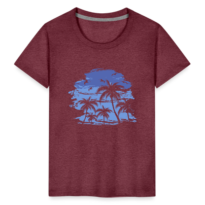 Teenager Premium T-Shirt - Bordeauxrot meliert