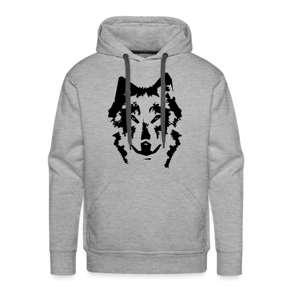 Männer Premium Hoodie - Grau meliert