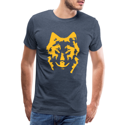 Männer Premium T-Shirt - Blau meliert