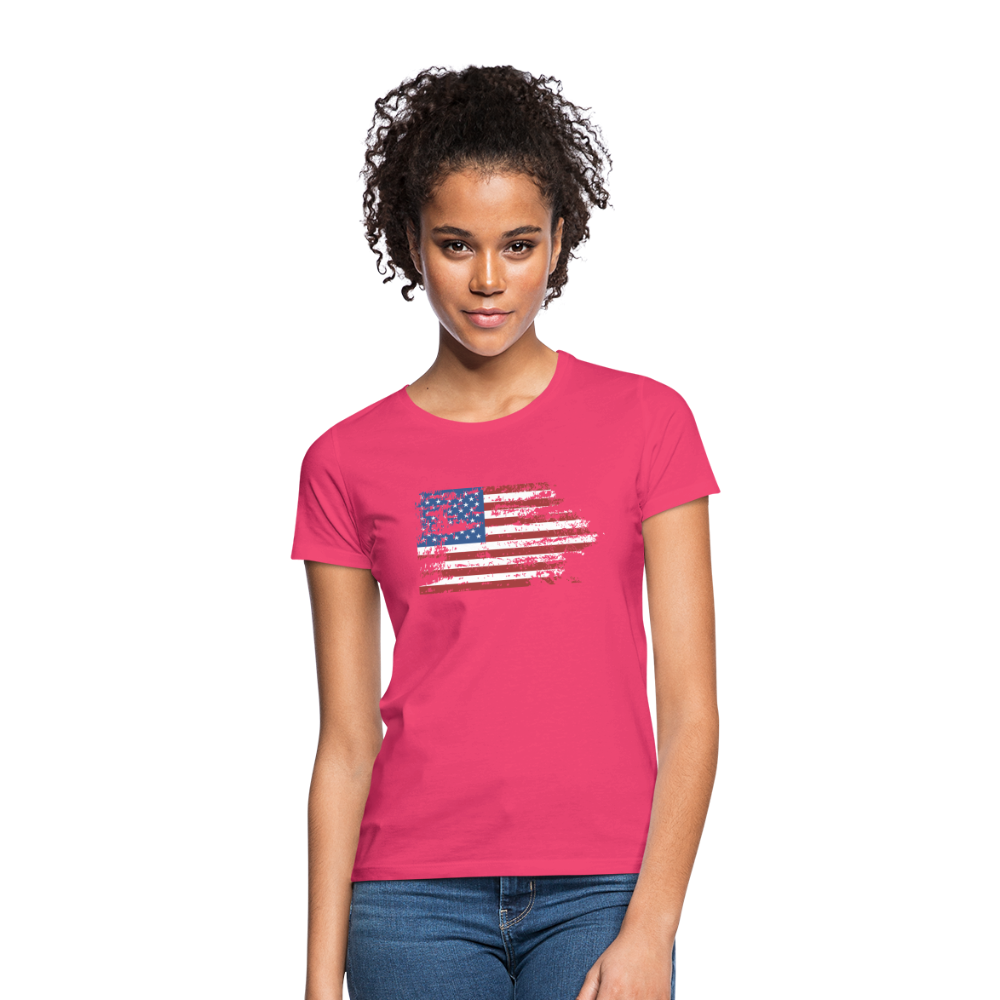Frauen T-Shirt mit Amerika Flagge