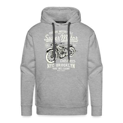 Männer Premium Hoodie - Grau meliert