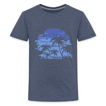 Teenager Premium T-Shirt - Blau meliert