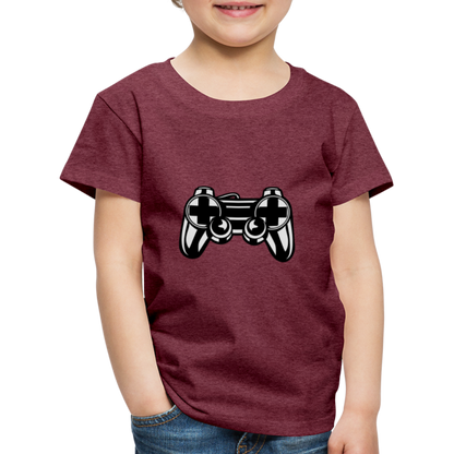 Kinder Premium T-Shirt - Bordeauxrot meliert