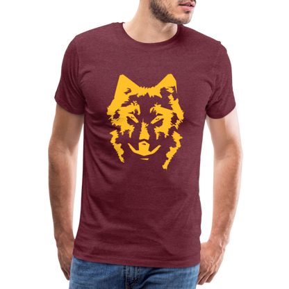 Männer Premium T-Shirt - Bordeauxrot meliert